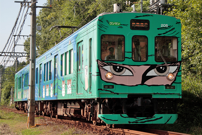 緑色の忍者列車